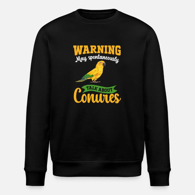 Parakeet Parrot Parakeet Bird - Stanley/Stella ROLLER Unisex Organic Sweatshirt - black