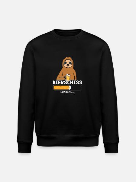 Bierschiss Loading Bier Faultier - Stanley/Stella Unisex Bio-Sweatshirt ROLLER - Schwarz