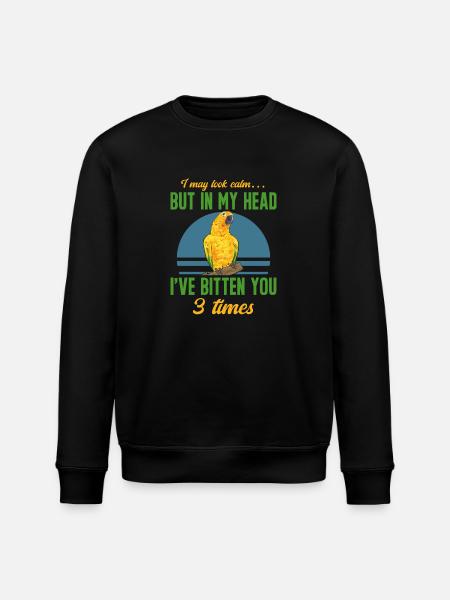 Parakeet Parrot Parakeet Bird - Stanley/Stella ROLLER Unisex Organic Sweatshirt - black