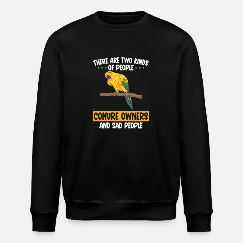Parakeet Parrot Parakeet Bird - Stanley/Stella ROLLER Unisex Organic Sweatshirt - black