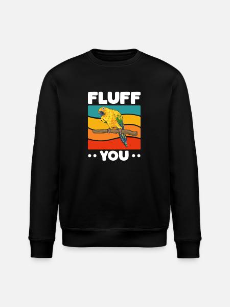 Parakeet Parrot Parakeet Bird - Stanley/Stella ROLLER Unisex Organic Sweatshirt - black