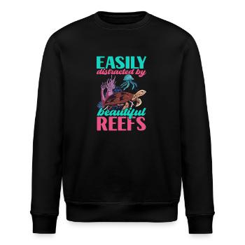 Meeresbiologie Meeresbiologe - Stanley/Stella Unisex Bio-Sweatshirt ROLLER - Schwarz - Vorne - Nik (191cm)