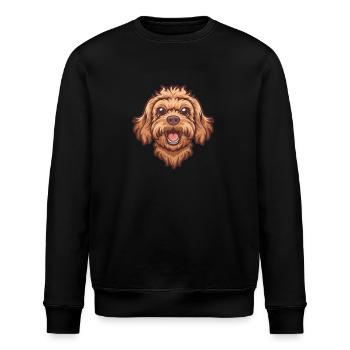 Cavapoo Cavoodle | Illustration de dessin animé - Sweat bio ROLLER Stanley/Stella Unisexe - noir - Devant - Nik (191cm)