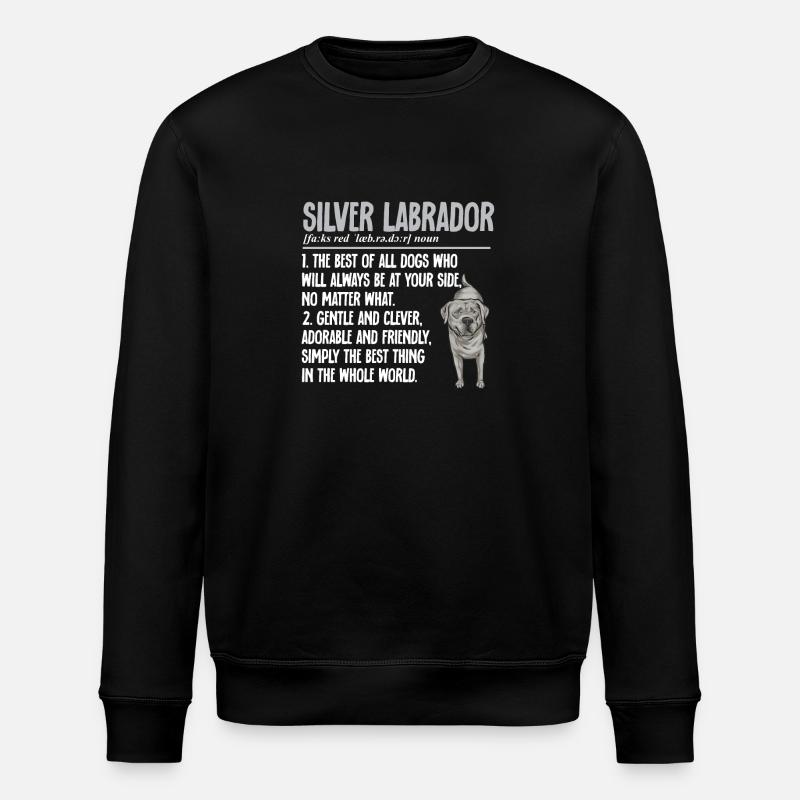 Silberner Labrador Retriever Silberner Lab - Stanley/Stella Unisex Bio-Sweatshirt ROLLER - Schwarz