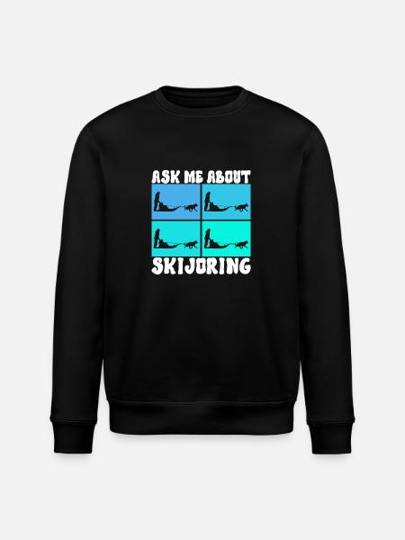 Sledding Sled dogs - Stanley/Stella ROLLER Unisex Organic Sweatshirt - black
