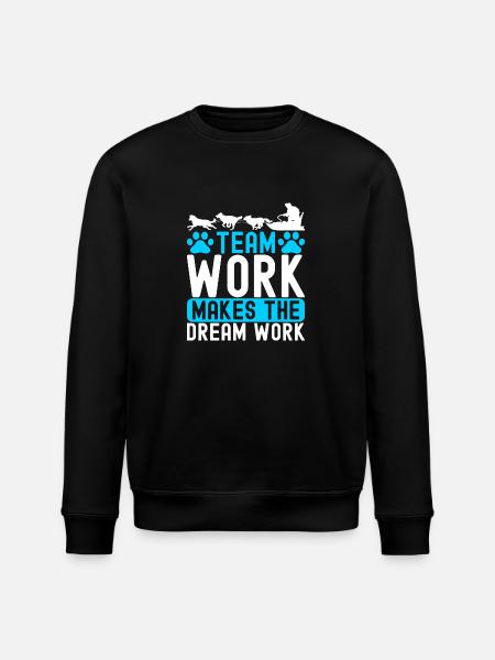 Sledding Sled Dogs - Stanley/Stella ROLLER Unisex Organic Sweatshirt - black