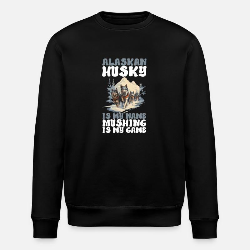 Sledding Sled dogs - Stanley/Stella ROLLER Unisex Organic Sweatshirt - black