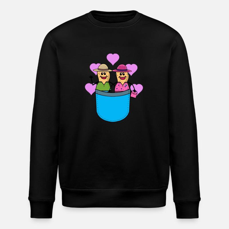 Cacahuète Couple Mari Femme Saint-Valentin - Sweat bio ROLLER Stanley/Stella Unisexe - noir