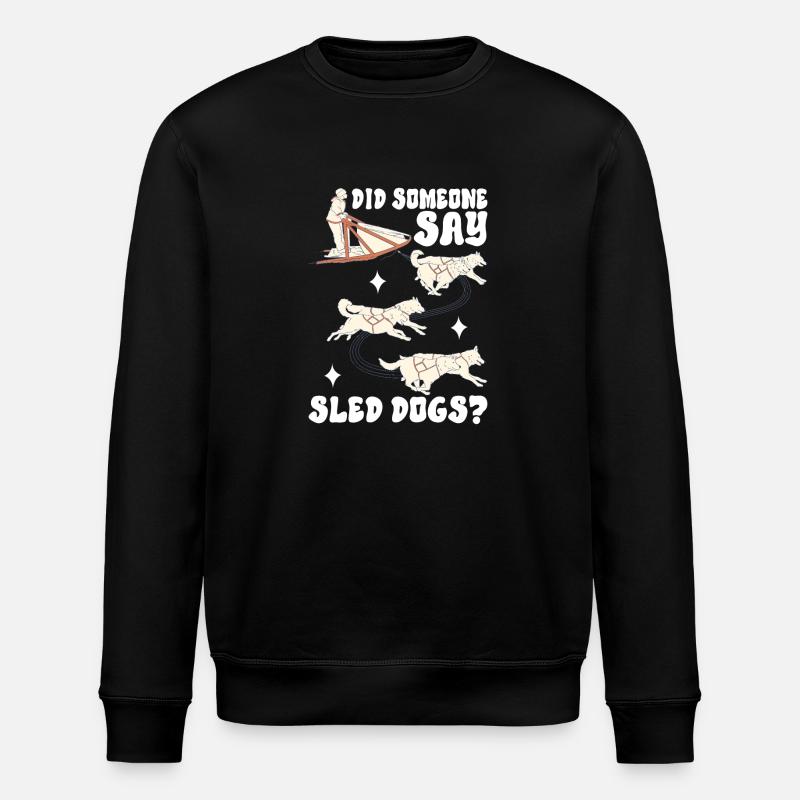 Sledding Sled dogs - Stanley/Stella ROLLER Unisex Organic Sweatshirt - black