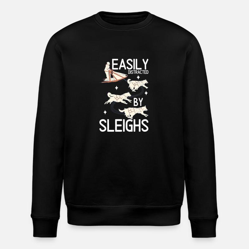 Sledding Sled dogs - Stanley/Stella ROLLER Unisex Organic Sweatshirt - black