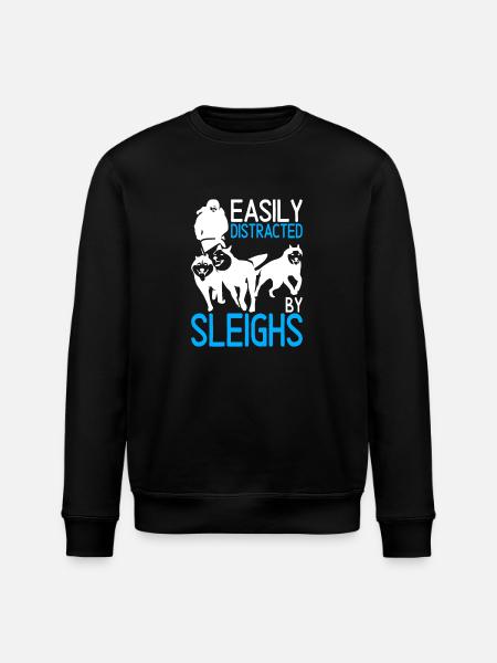 Sledding Sled dogs - Stanley/Stella ROLLER Unisex Organic Sweatshirt - black
