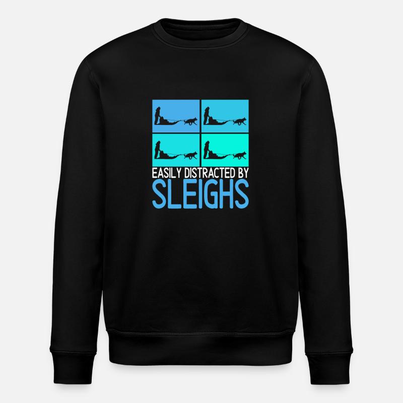 Sledding Sled dogs - Stanley/Stella ROLLER Unisex Organic Sweatshirt - black
