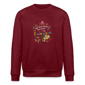 Aus Der Weg Hier Kommt Ein Kindergartenkind - Stanley/Stella Unisex Bio-Sweatshirt ROLLER - Burgunderrot - Vorne - Nik (191cm)