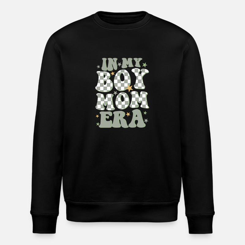 In My Boy Mom Era - Stanley/Stella ROLLER Unisex Organic Sweatshirt - black