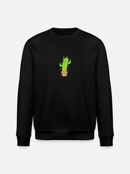 Cactus with good mood - Stanley/Stella ROLLER Unisex Organic Sweatshirt - black