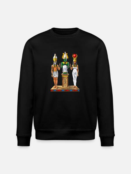 Ancient Egyptian Holy Trinity - Stanley/Stella ROLLER Unisex Organic Sweatshirt - black
