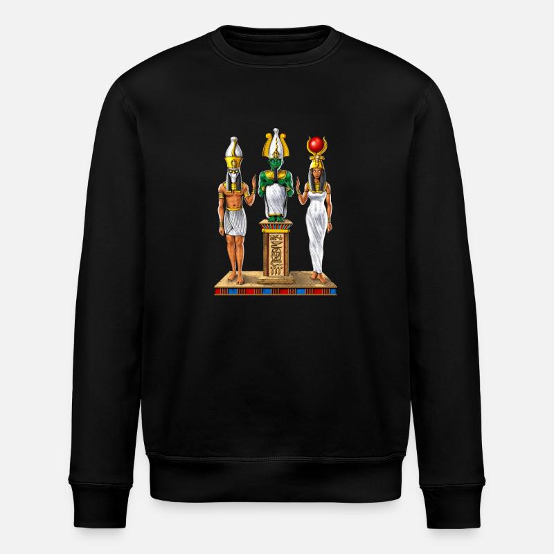 Ancient Egyptian Holy Trinity - Stanley/Stella ROLLER Unisex Organic Sweatshirt - black