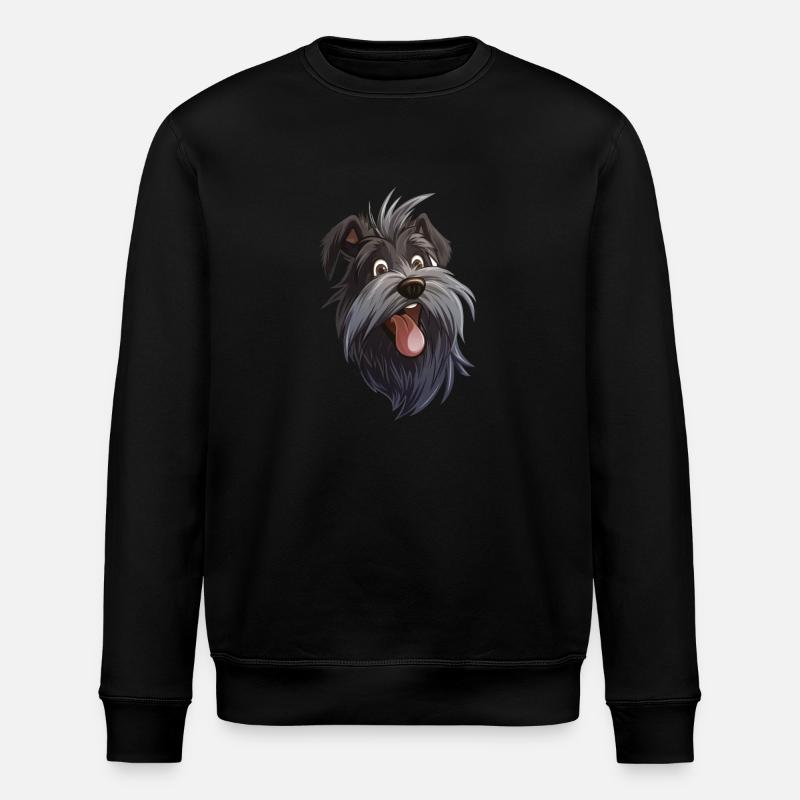 Skye Terrier | Cartoon Artwork - Stanley/Stella ROLLER Unisex Organic Sweatshirt - black