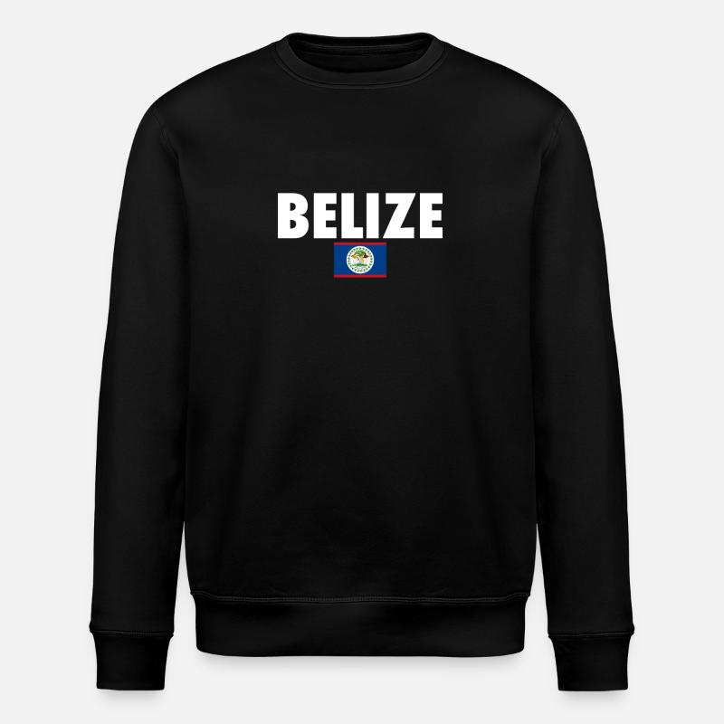 Belize Belizean Flag Belizean - Stanley/Stella ROLLER Unisex Organic Sweatshirt - black
