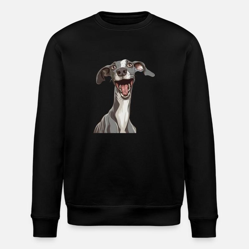 Whippet | Illustration de dessin animé - Sweat bio ROLLER Stanley/Stella Unisexe - noir