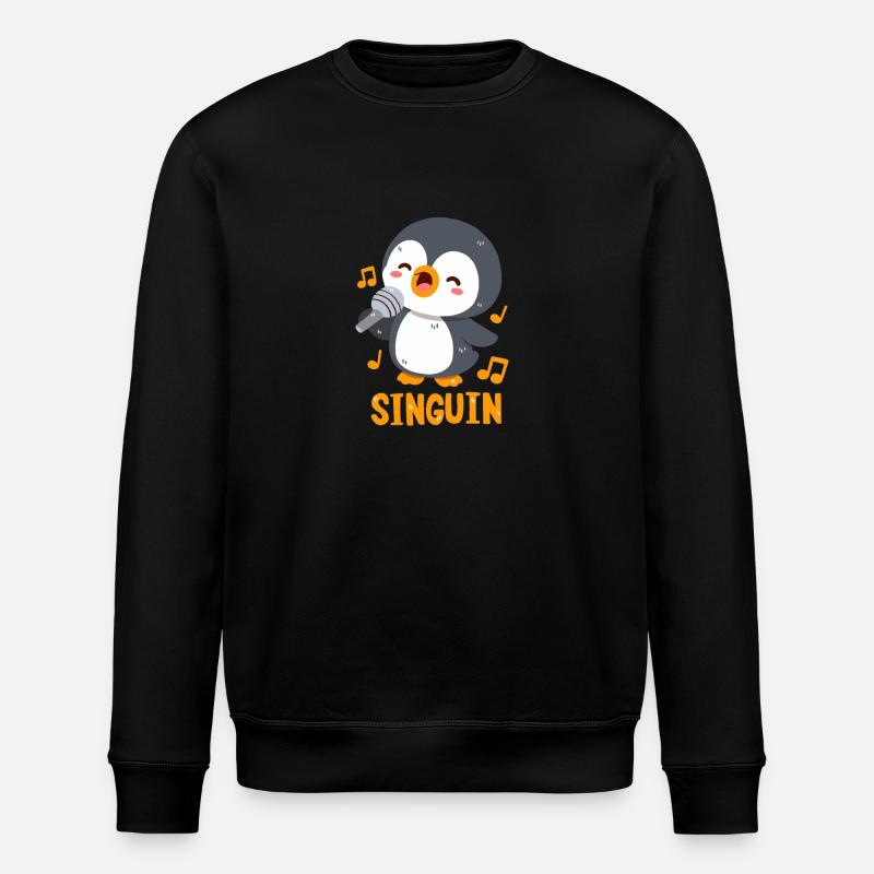 Singing Penguin: Singuin - Stanley/Stella ROLLER Unisex Organic Sweatshirt - black