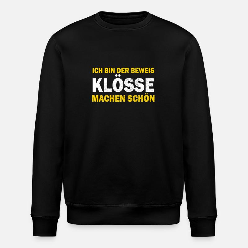 Cuisine allemande, boulettes, Thuringe, dialecte - Sweat bio ROLLER Stanley/Stella Unisexe - noir