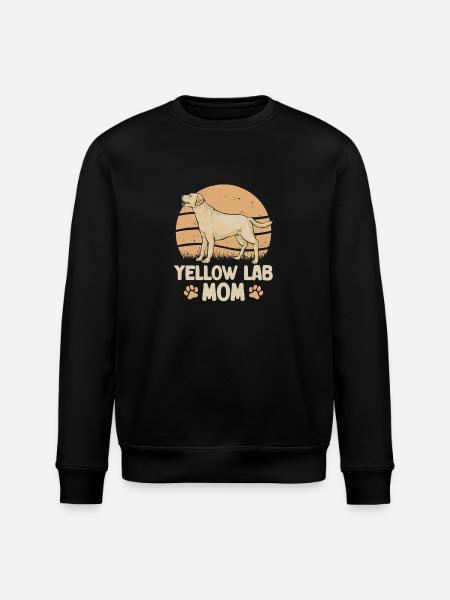 Yellow Labrador Retriever - Stanley/Stella ROLLER Unisex Organic Sweatshirt - black