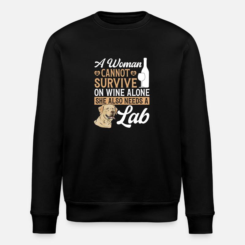 Labrador Retriever jaune - Sweat bio ROLLER Stanley/Stella Unisexe - noir
