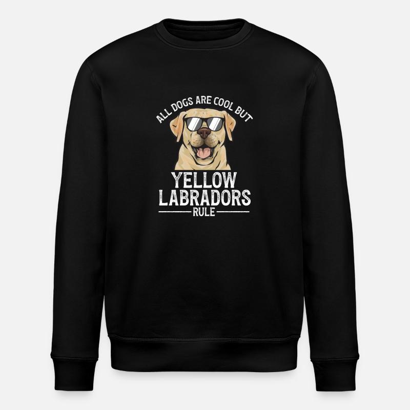 Yellow Labrador Retriever - Stanley/Stella ROLLER Unisex Organic Sweatshirt - black