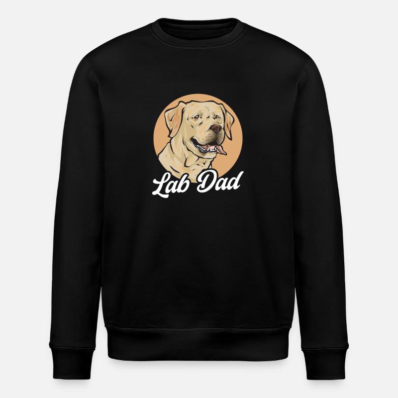 Yellow Labrador Retriever - Stanley/Stella ROLLER Unisex Organic Sweatshirt - black