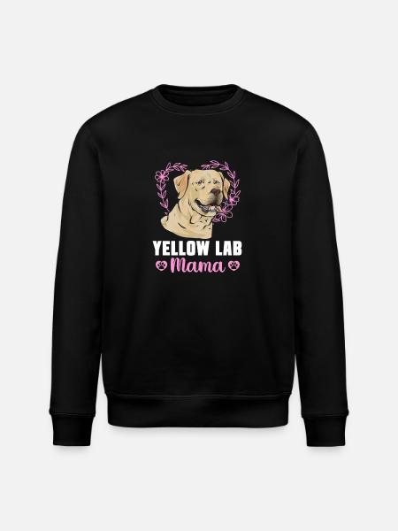 Yellow Labrador Retriever - Stanley/Stella ROLLER Unisex Organic Sweatshirt - black