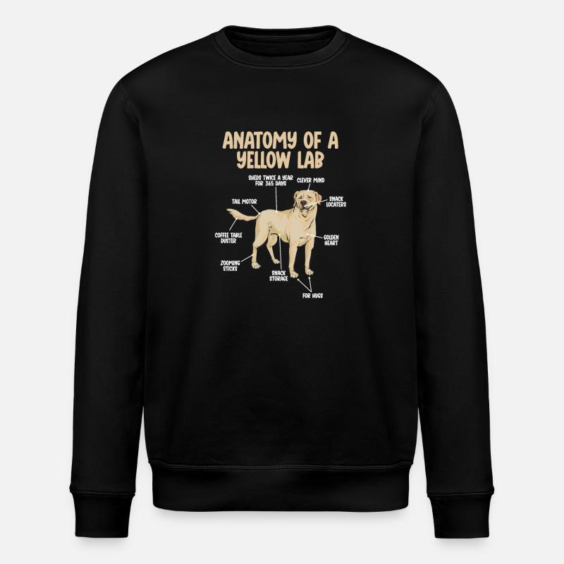 Labrador Retriever jaune - Sweat bio ROLLER Stanley/Stella Unisexe - noir