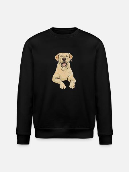 Yellow Labrador Retriever - Stanley/Stella ROLLER Unisex Organic Sweatshirt - black