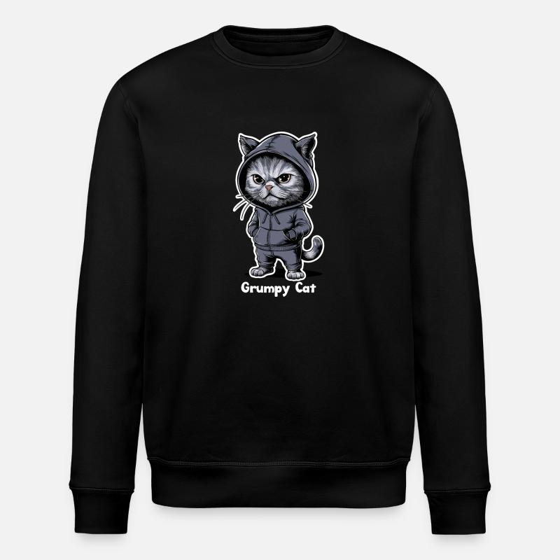 Chat maléfique ennuyeux - Sweat bio ROLLER Stanley/Stella Unisexe - noir