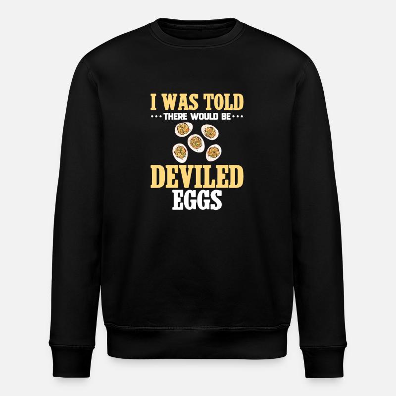 Gefüllte Eier Deviled Eggs - Stanley/Stella Unisex Bio-Sweatshirt ROLLER - Schwarz