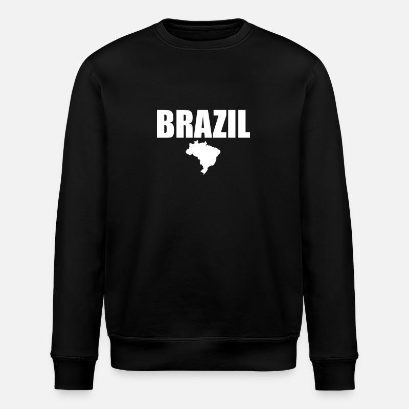 Carte Brésil Brésil Brésilien - Sweat bio ROLLER Stanley/Stella Unisexe - noir