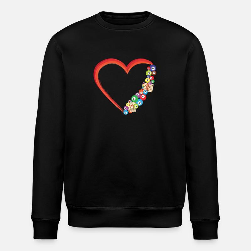 Bingo Player Heart - Stanley/Stella ROLLER Unisex Organic Sweatshirt - black