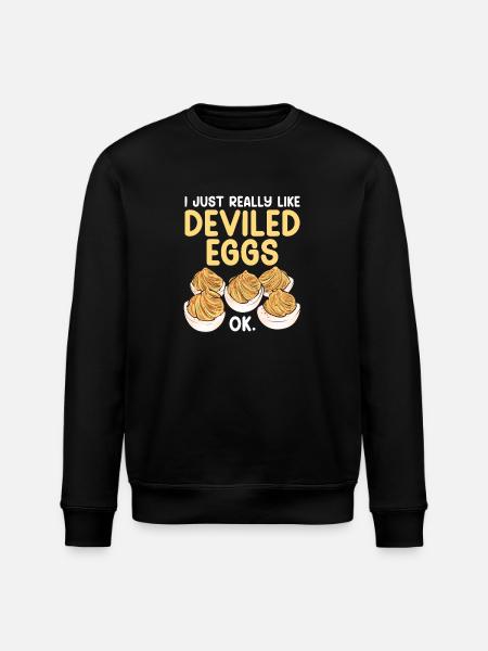 Stuffed Eggs Deviled Eggs - Stanley/Stella ROLLER Unisex Organic Sweatshirt - black