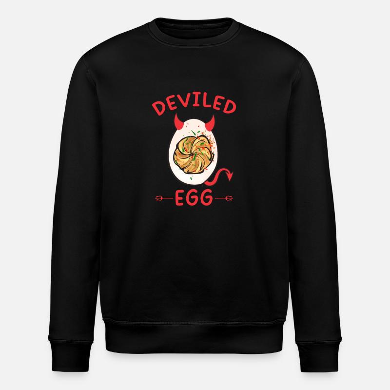Stuffed Eggs Deviled Eggs - Stanley/Stella ROLLER Unisex Organic Sweatshirt - black