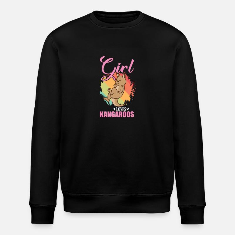 Une fille aime Kangaroos Australie - Sweat bio ROLLER Stanley/Stella Unisexe - noir