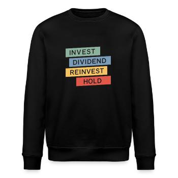 Lustige finanzielle Unabhängigkeit von Dividendeninvestoren - Stanley/Stella Unisex Bio-Sweatshirt ROLLER - Schwarz - Vorne - Nik (191cm)
