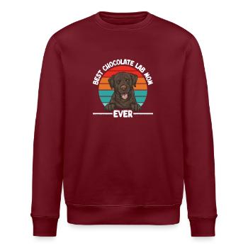 Schoko Brauner Labrador Retriever Hund - Stanley/Stella Unisex Bio-Sweatshirt ROLLER - Burgunderrot - Vorne - Nik (191cm)