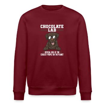 Schoko Brauner Labrador Retriever Hund - Stanley/Stella Unisex Bio-Sweatshirt ROLLER - Burgunderrot - Vorne - Nik (191cm)