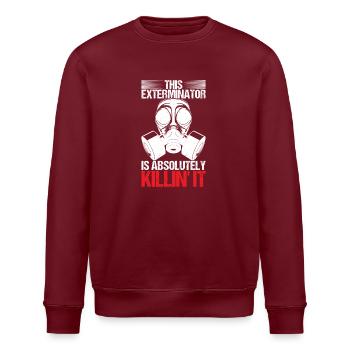 Schädlingsbekämpfung Kammerjäger - Stanley/Stella Unisex Bio-Sweatshirt ROLLER - Burgunderrot - Vorne - Nik (191cm)