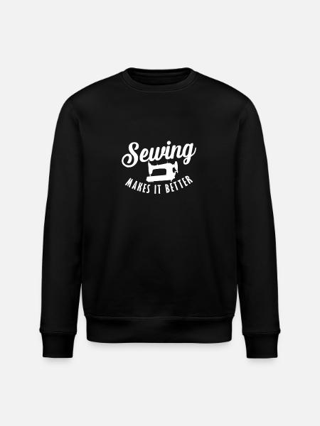 Sewing Makes it Better Nähen - Stanley/Stella ROLLER Unisex Organic Sweatshirt - black