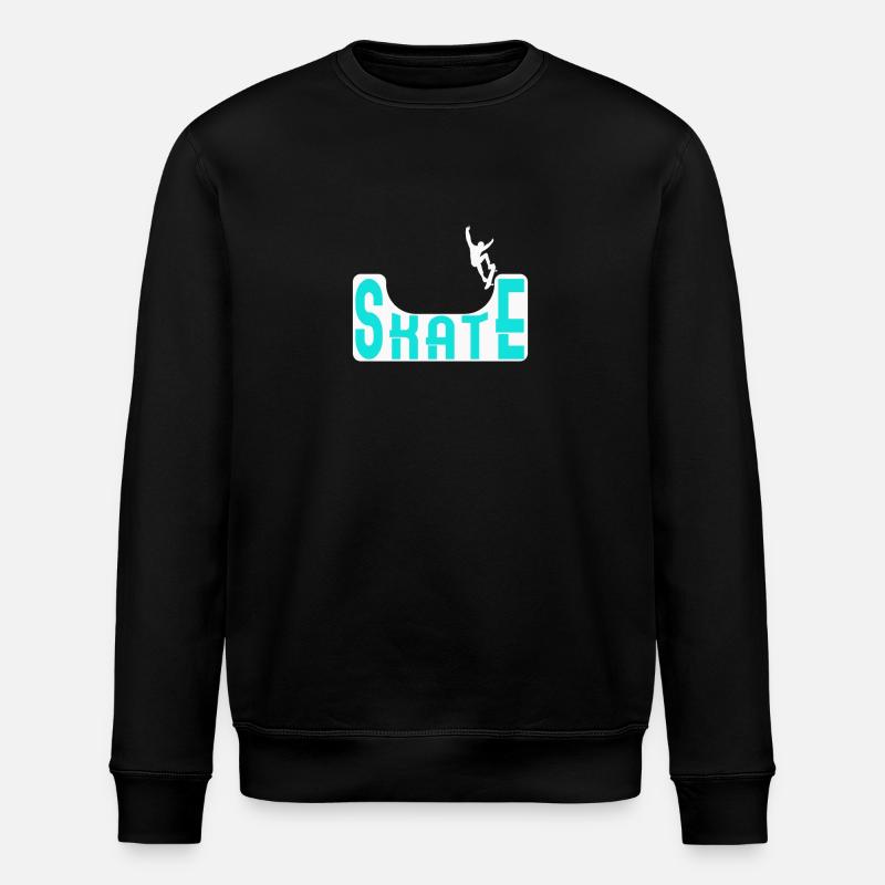 Skate Halfpipe Skateboard - Stanley/Stella ROLLER Unisex Organic Sweatshirt - black