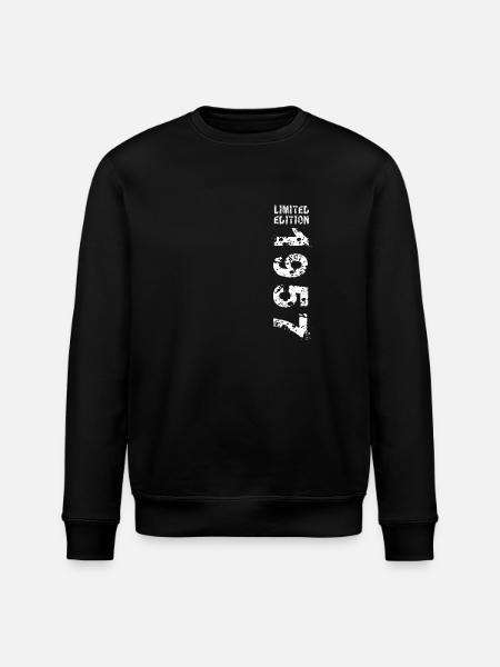 1957 Birthday Gift Idea Vintage Edition 1957 - Stanley/Stella ROLLER Unisex Organic Sweatshirt - black