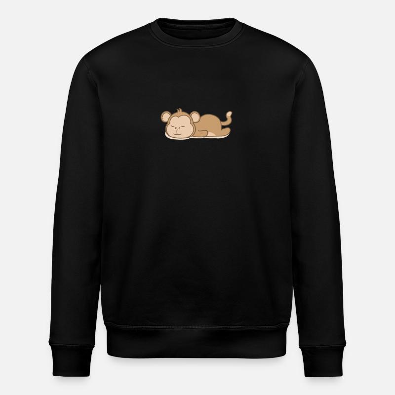 Sleeping Monkey - Stanley/Stella ROLLER Unisex Organic Sweatshirt - black