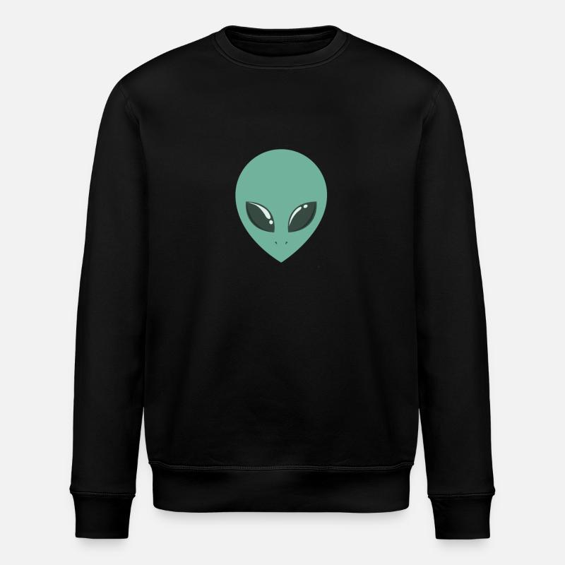 Alien symmetrical head - Stanley/Stella ROLLER Unisex Organic Sweatshirt - black