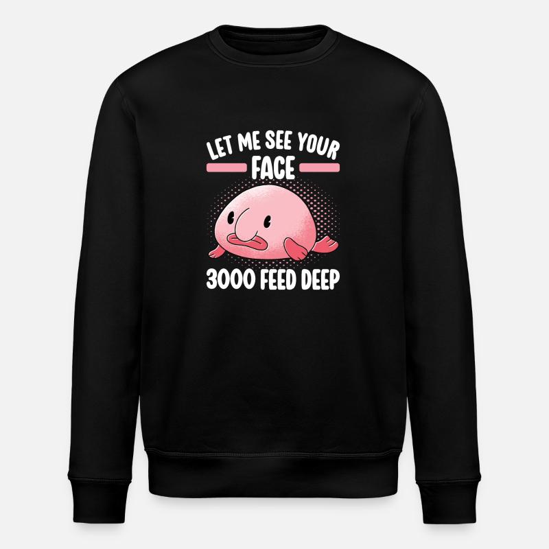 Poisson blob mignon poisson laid - Sweat bio ROLLER Stanley/Stella Unisexe - noir